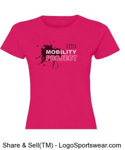 Mobility Project Hot Pink Woman's tee Design Zoom